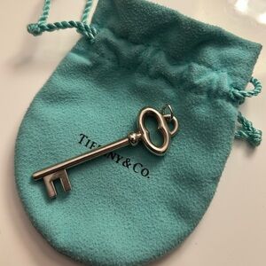 Tiffany & Co. Silver Vintage Large 2" Oval Key Pendant Charm